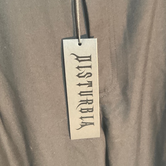 Disturbia Black Plaid Accent Trousers - Picture 2 of 6